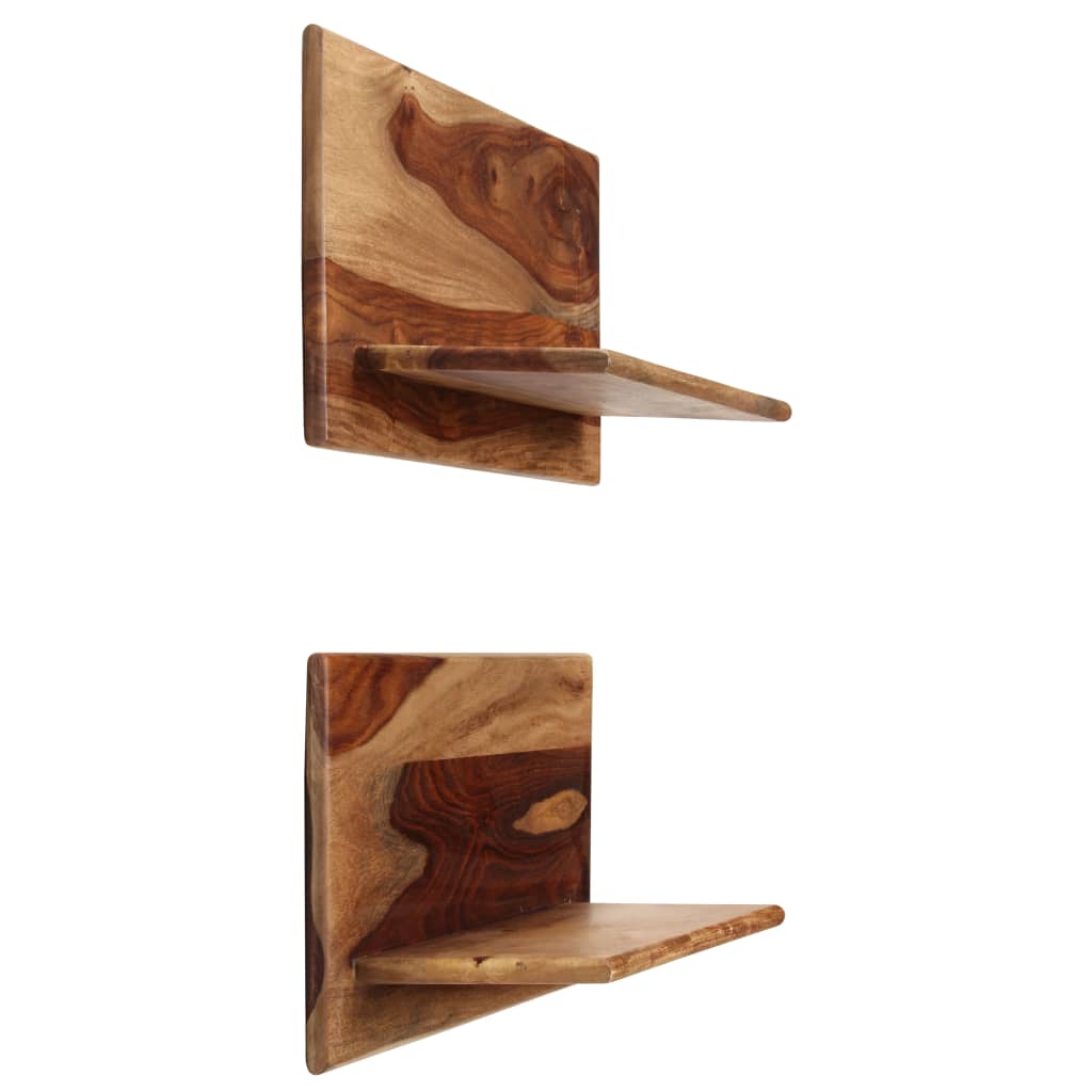 Wall shelves, 2 pcs., 58x26x20cm, pinkish wood fiberboard.