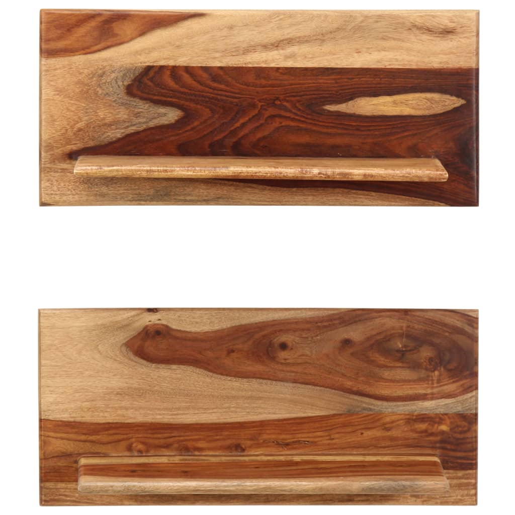 Wall shelves, 2 pcs., 58x26x20cm, pinkish wood fiberboard.