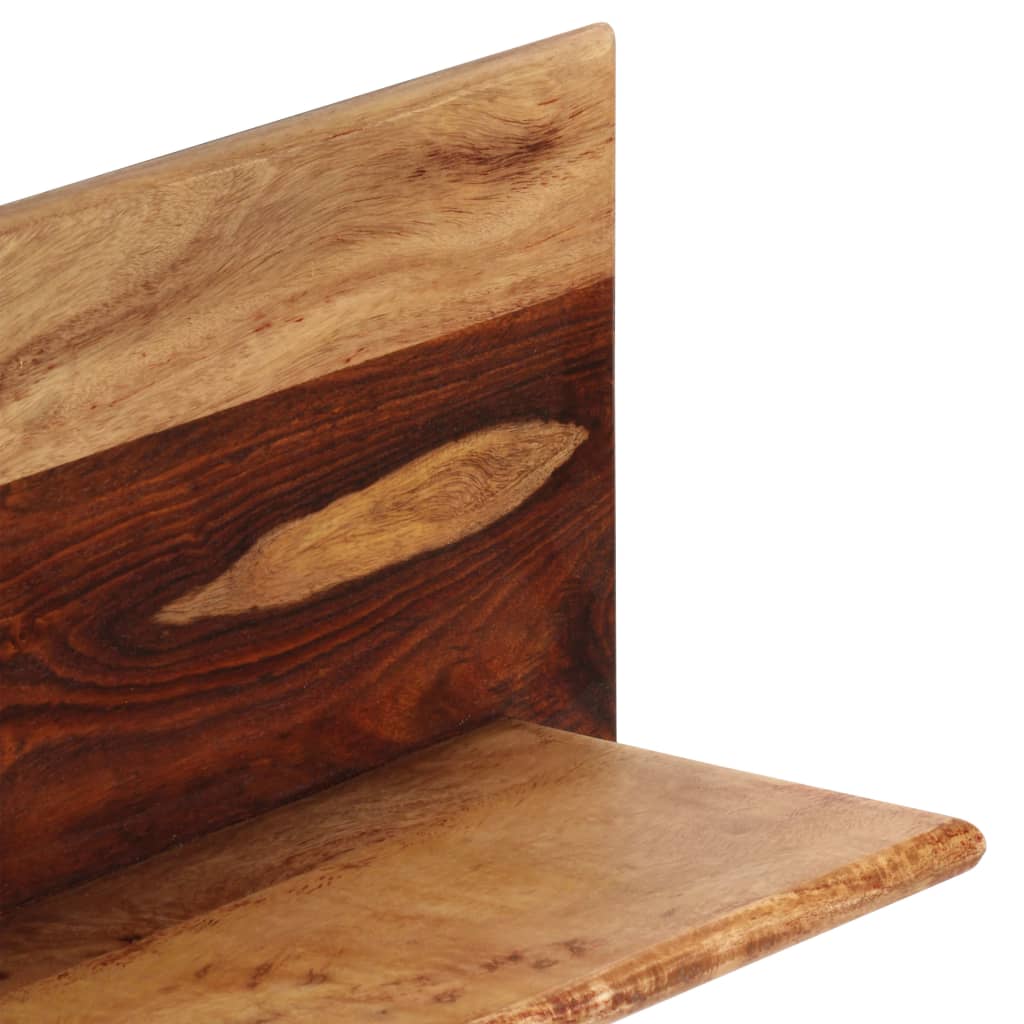 Wall shelves, 2 pcs., 58x26x20cm, pinkish wood fiberboard.
