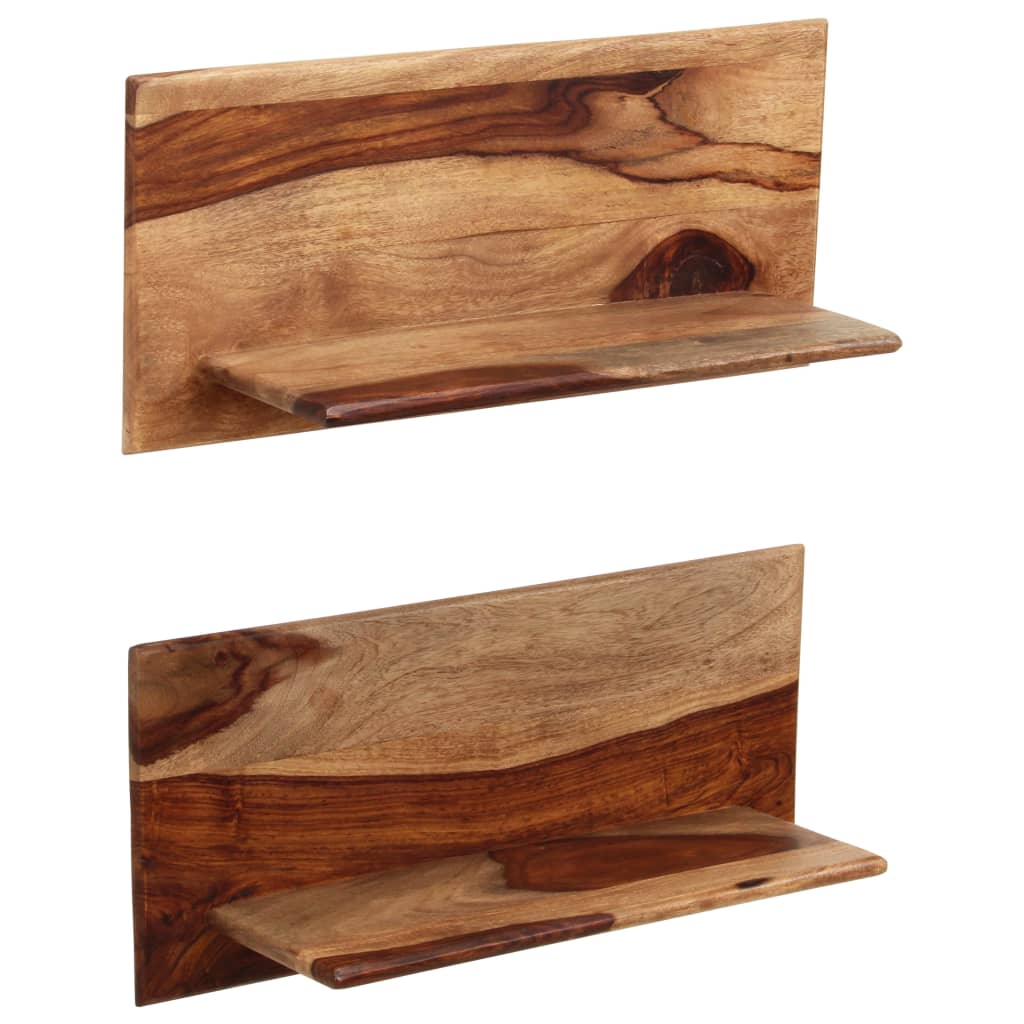 Wall shelves, 2 pcs., 58x26x20cm, pinkish wood fiberboard.