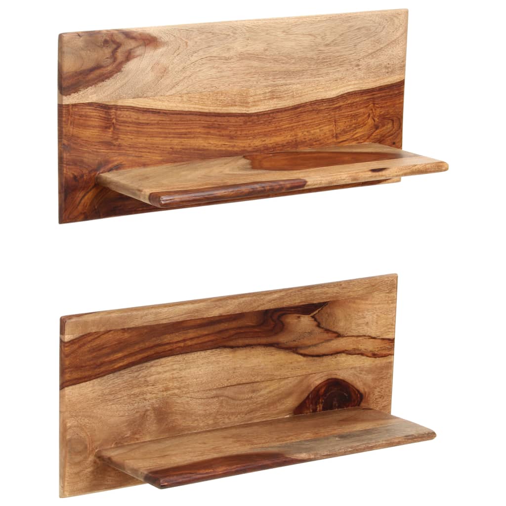 Wall shelves, 2 pcs., 58x26x20cm, pinkish wood fiberboard.