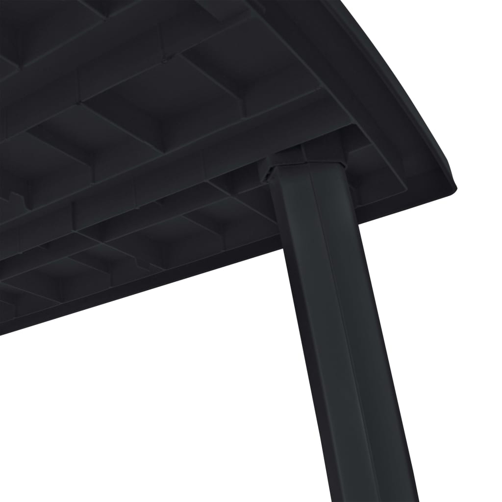 Garden table, anthracite, 216x90x72cm, plastic