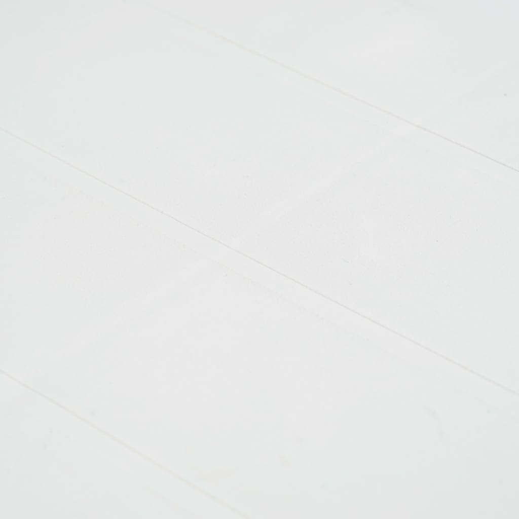 Dārza galds, balts, 220x90x72cm, plastmasas, rotangpalmas imitācija