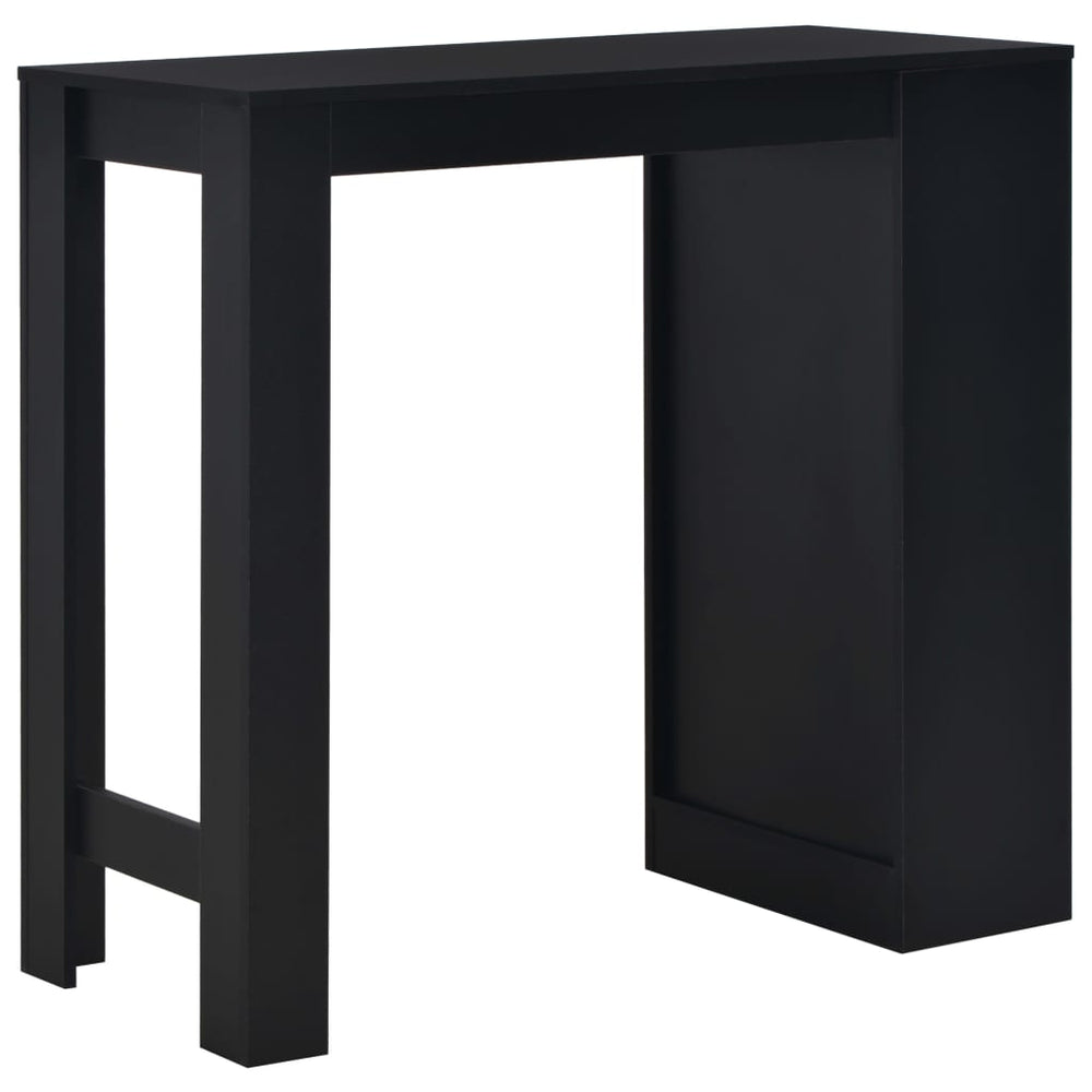Bar table with shelf, black, 110x50x103cm