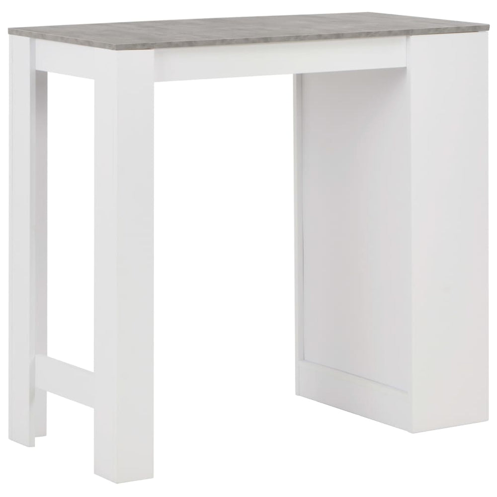 Bar table with shelf, white, 110x50x103cm