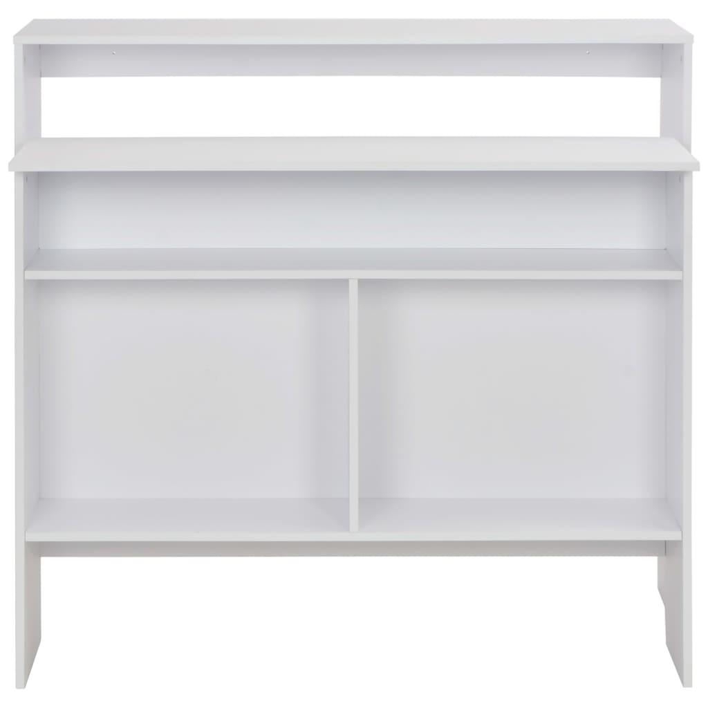 Bar table with 2 tabletops, white, 130x40x120cm
