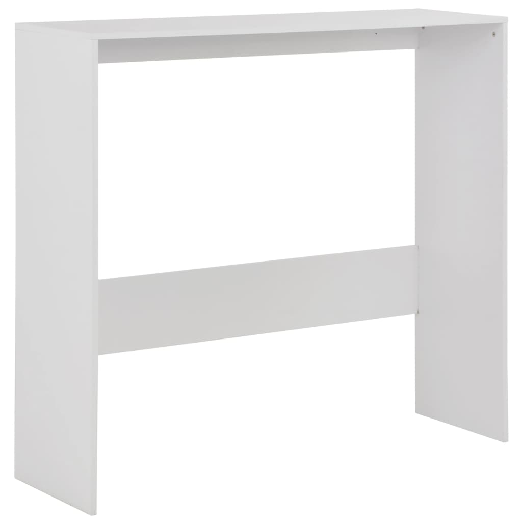 Bar table with 2 tabletops, white, 130x40x120cm