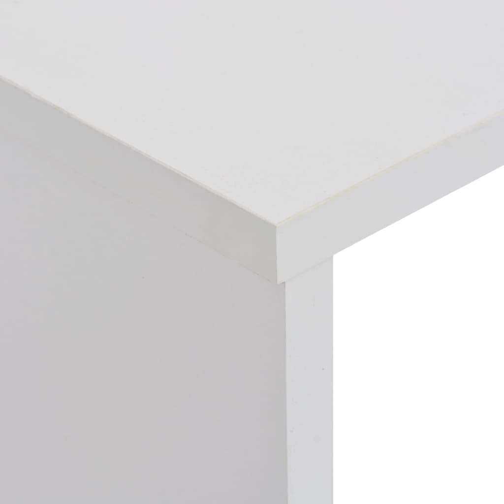 Bar table with 2 tabletops, white, 130x40x120cm