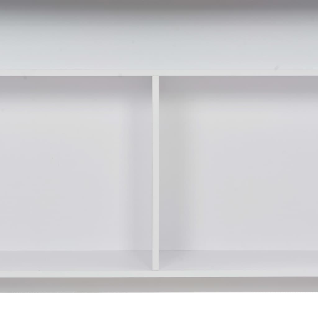 Bar table with 2 tabletops, white, 130x40x120cm