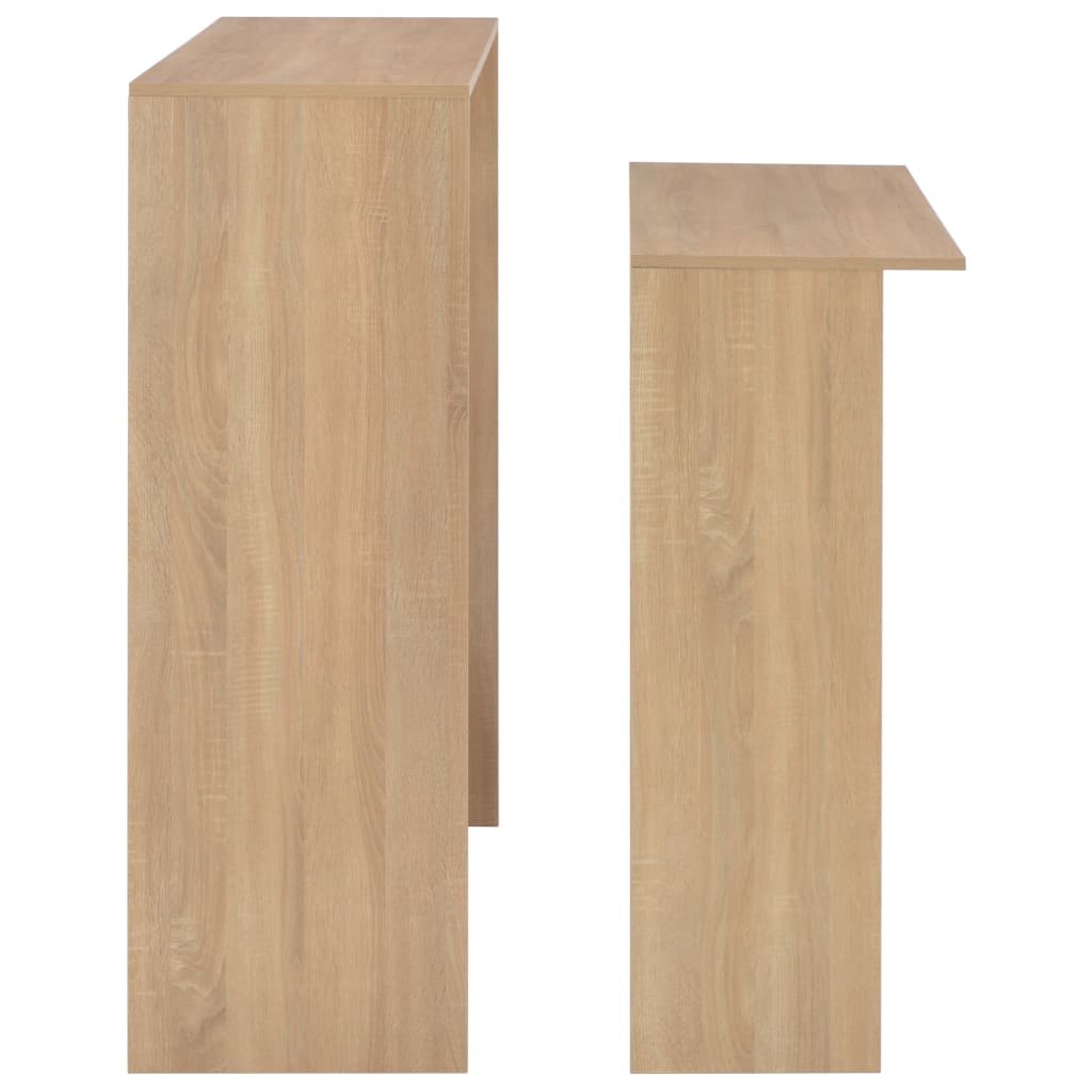 Bāra galds ar 2 galda virsmām, ozola kr., 130x40x120cm