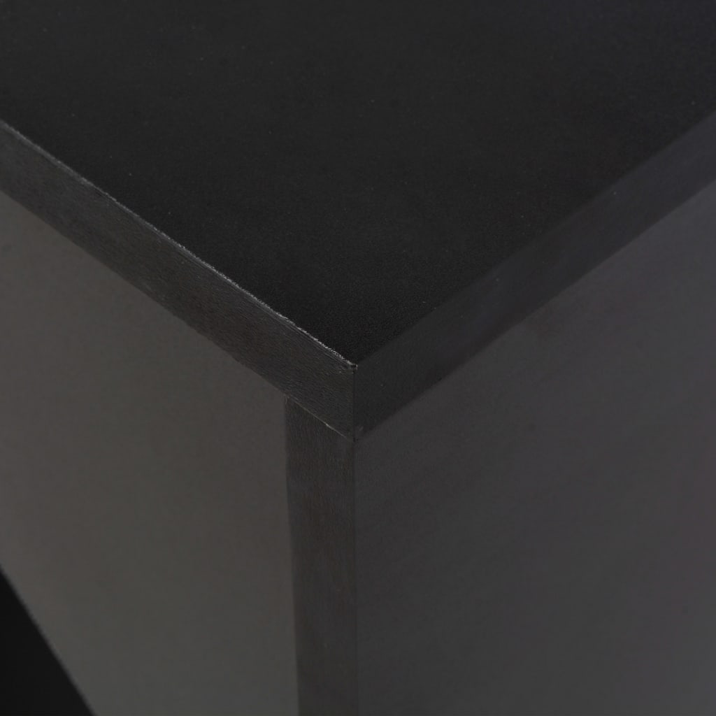 Baro stalas su judinama lentyna, juodas, 138x39x110cm