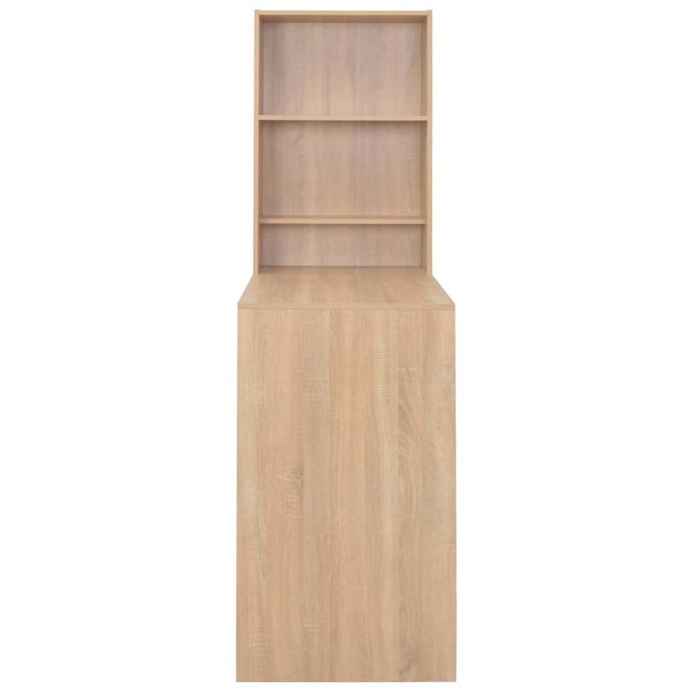 Bar table with cabinet, oak, 115x59x200cm