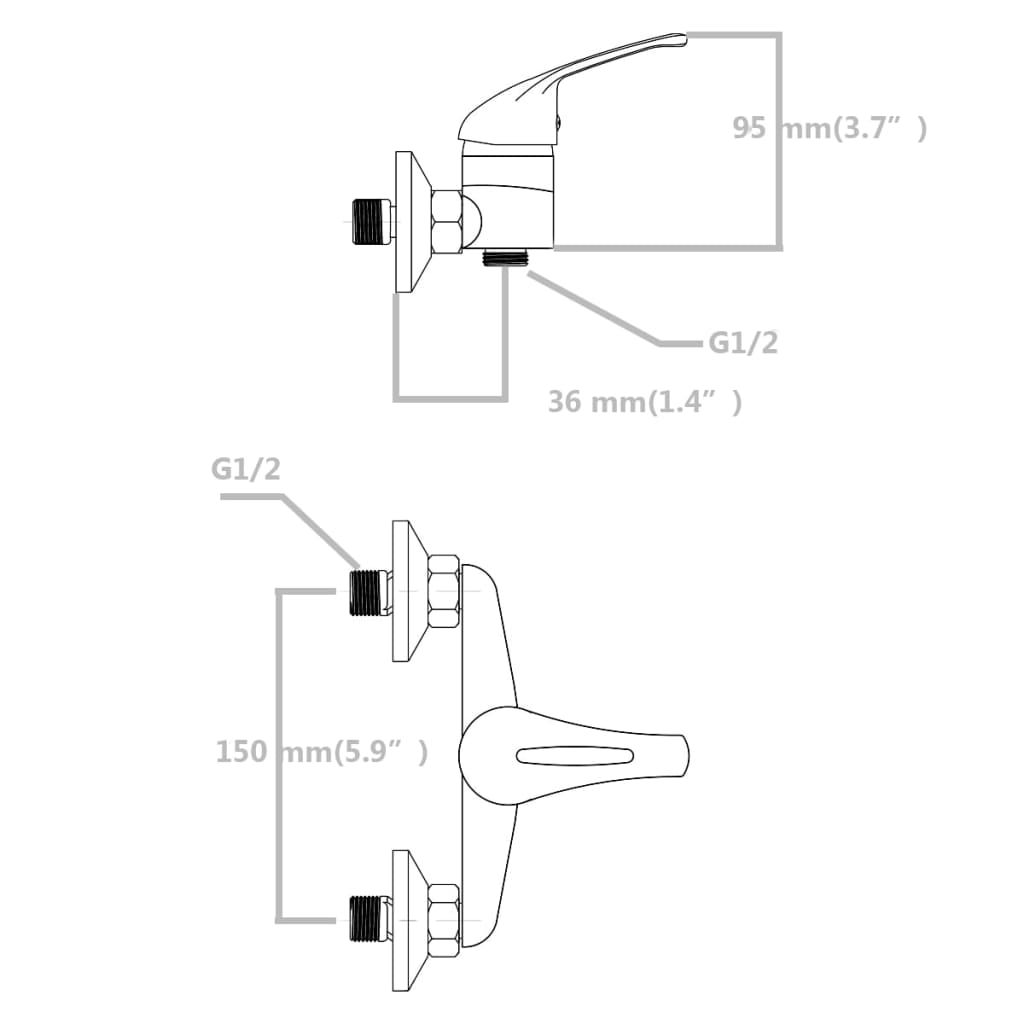 Shower faucet set, 2 pcs.