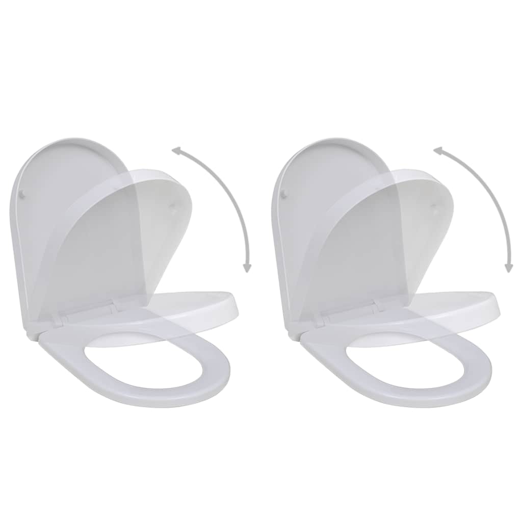 Tualetes sēdekļi, 2 gab., balti, plastmasa