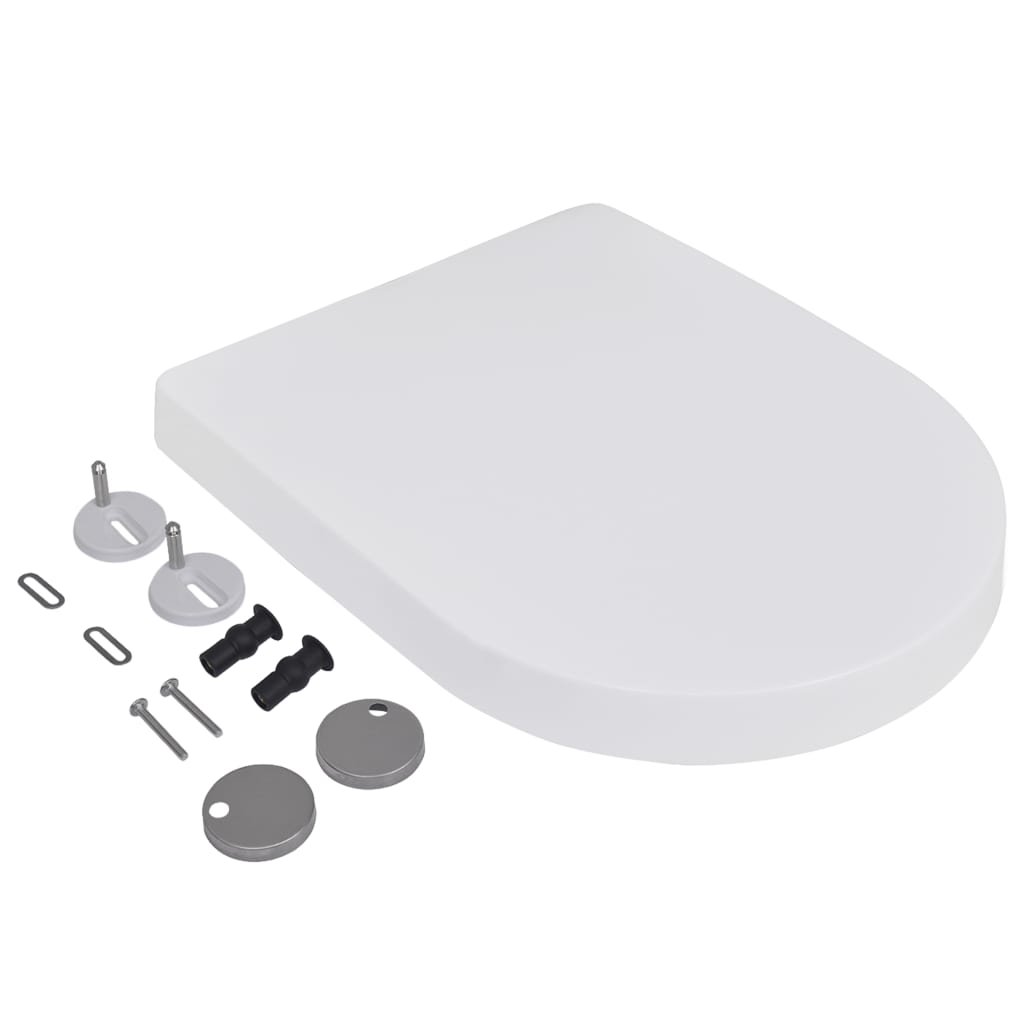 Toilet seats, 2 pcs., white, plastic