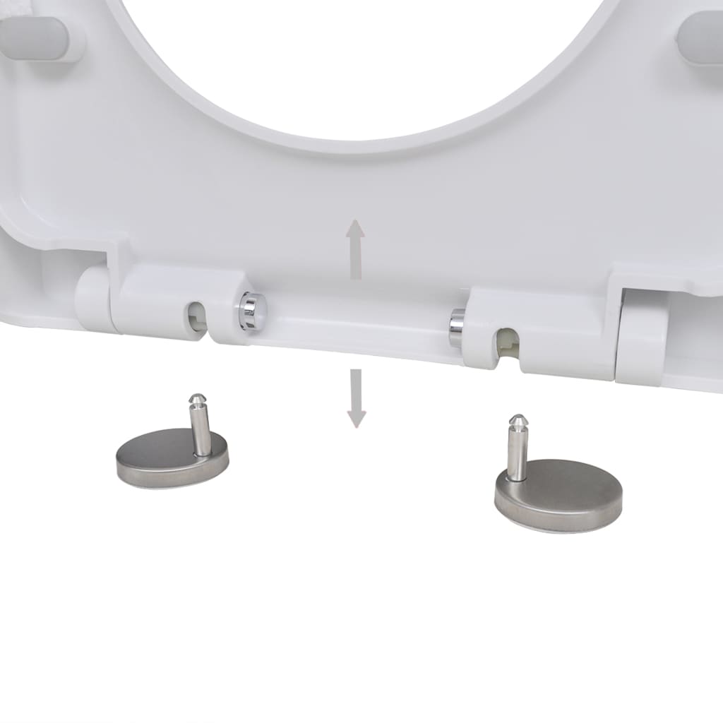 Toilet seats, 2 pcs., white, plastic