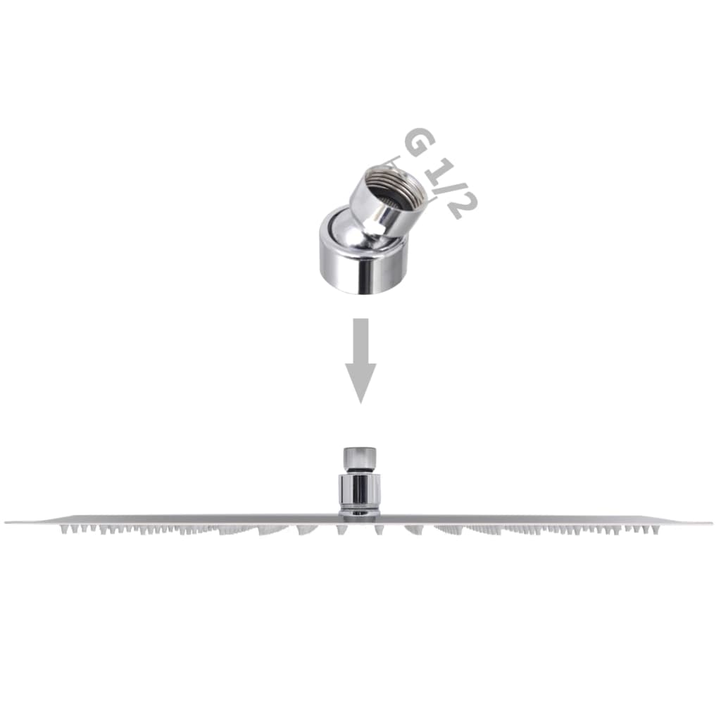 Rain shower heads, 2 pcs., 30x40 cm, stainless steel