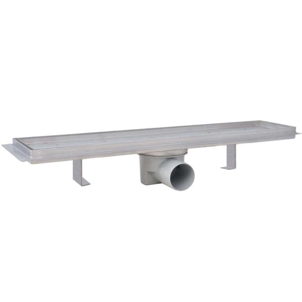 Garenās dušas teknes, 2 gab., 530x140mm, nerūsējošais tērauds