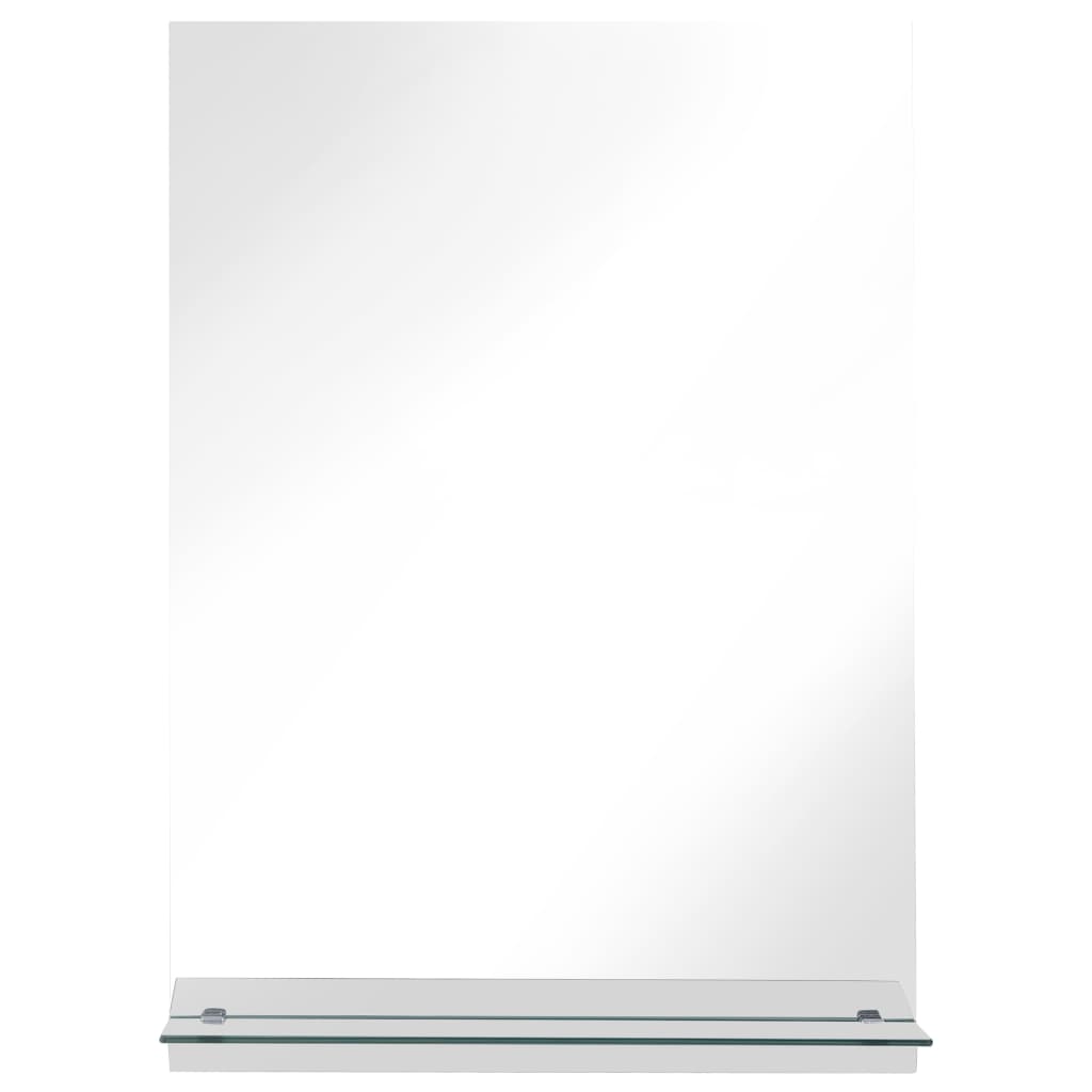 Wall mirror with shelf, 40x60cm, tempered glass