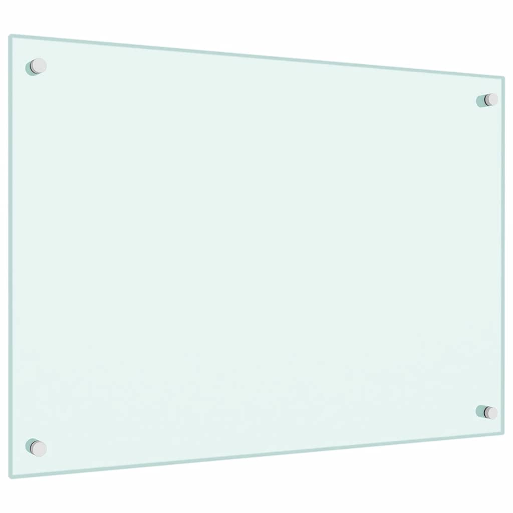 Kitchen backsplash, white, 70x50cm, tempered glass