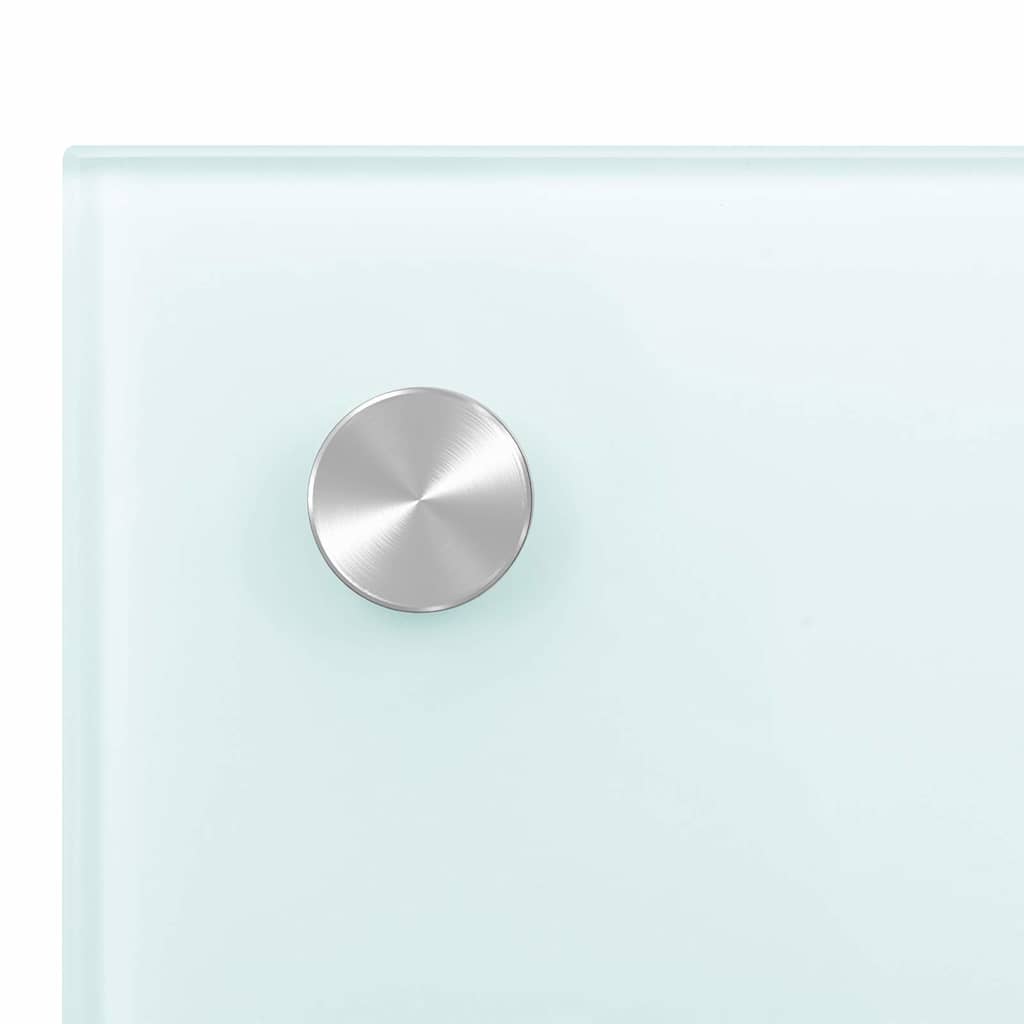 Kitchen splashback, white, 80x50cm, tempered glass