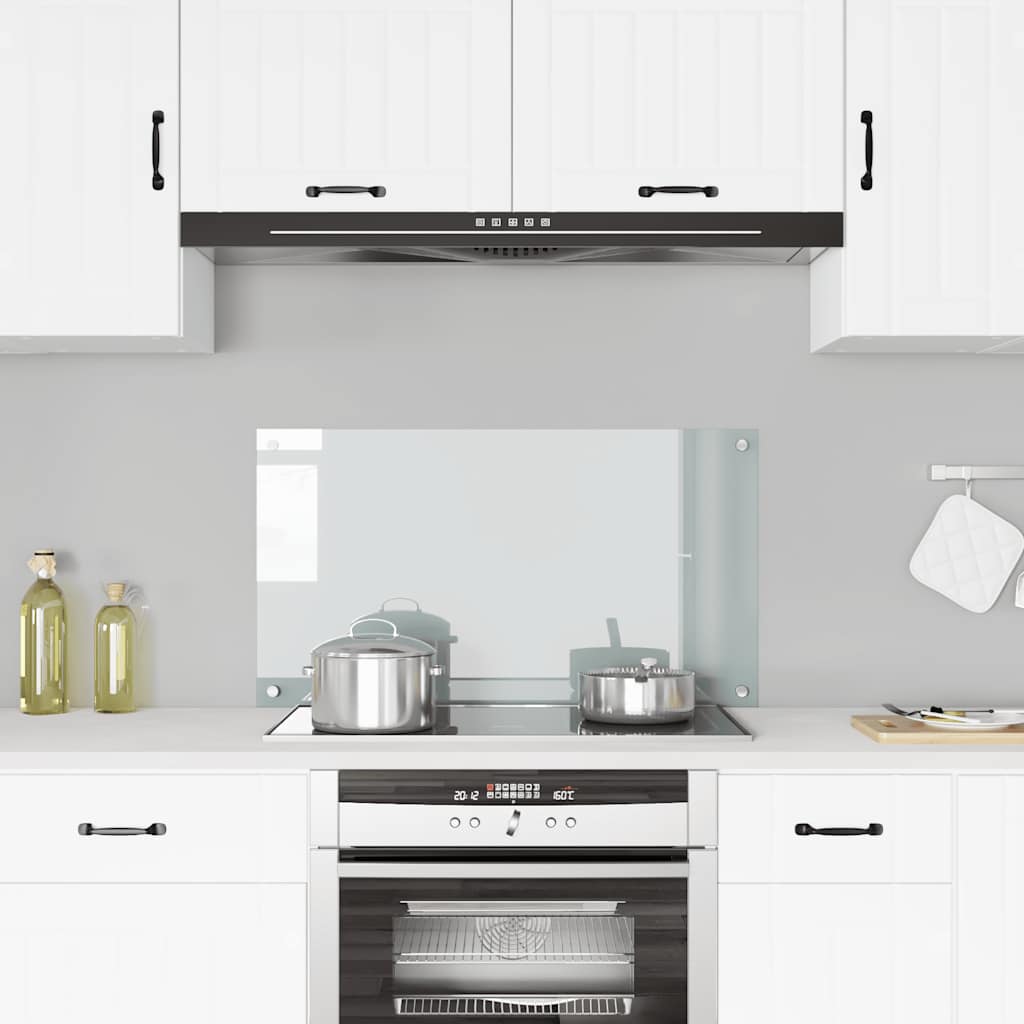 Kitchen splashback, transparent, 90x50 cm, tempered glass
