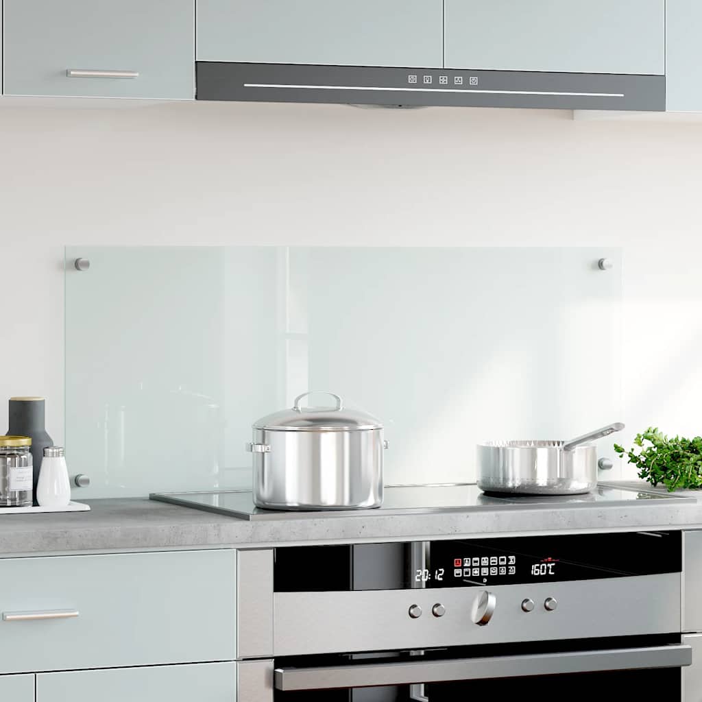Kitchen splashback, transparent, 100x40 cm, tempered glass