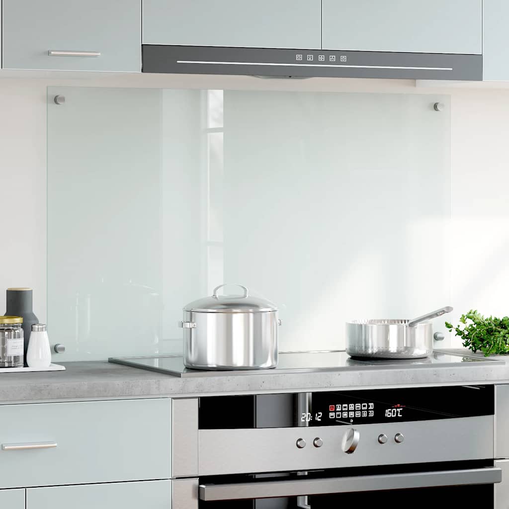 Kitchen splashback, transparent, 100x60 cm, tempered glass