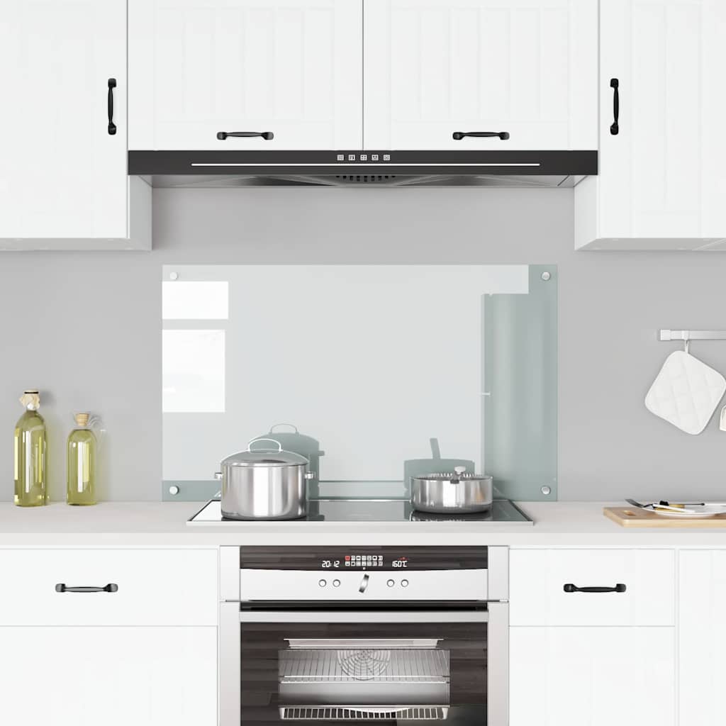 Kitchen splashback, transparent, 100x60 cm, tempered glass
