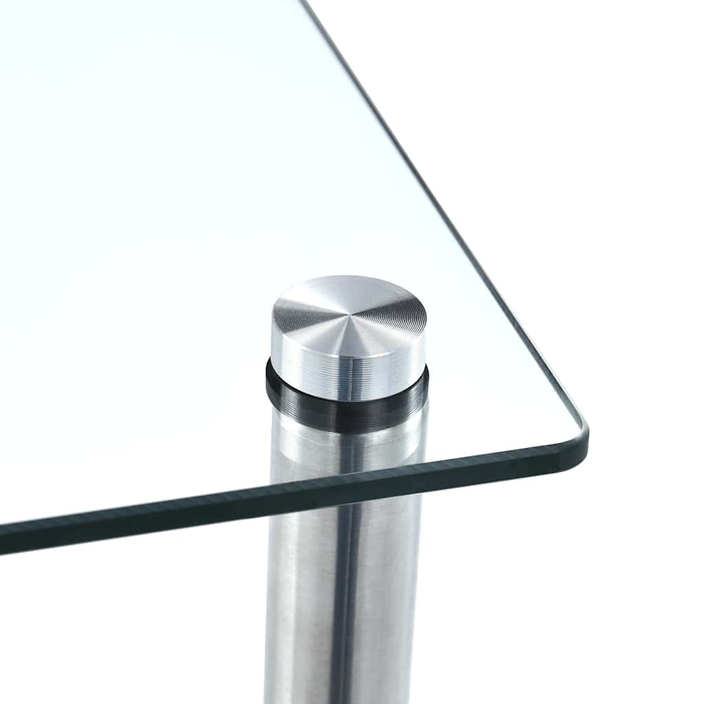 Shelf, 4-tier, clear, 40x40x100cm, tempered glass