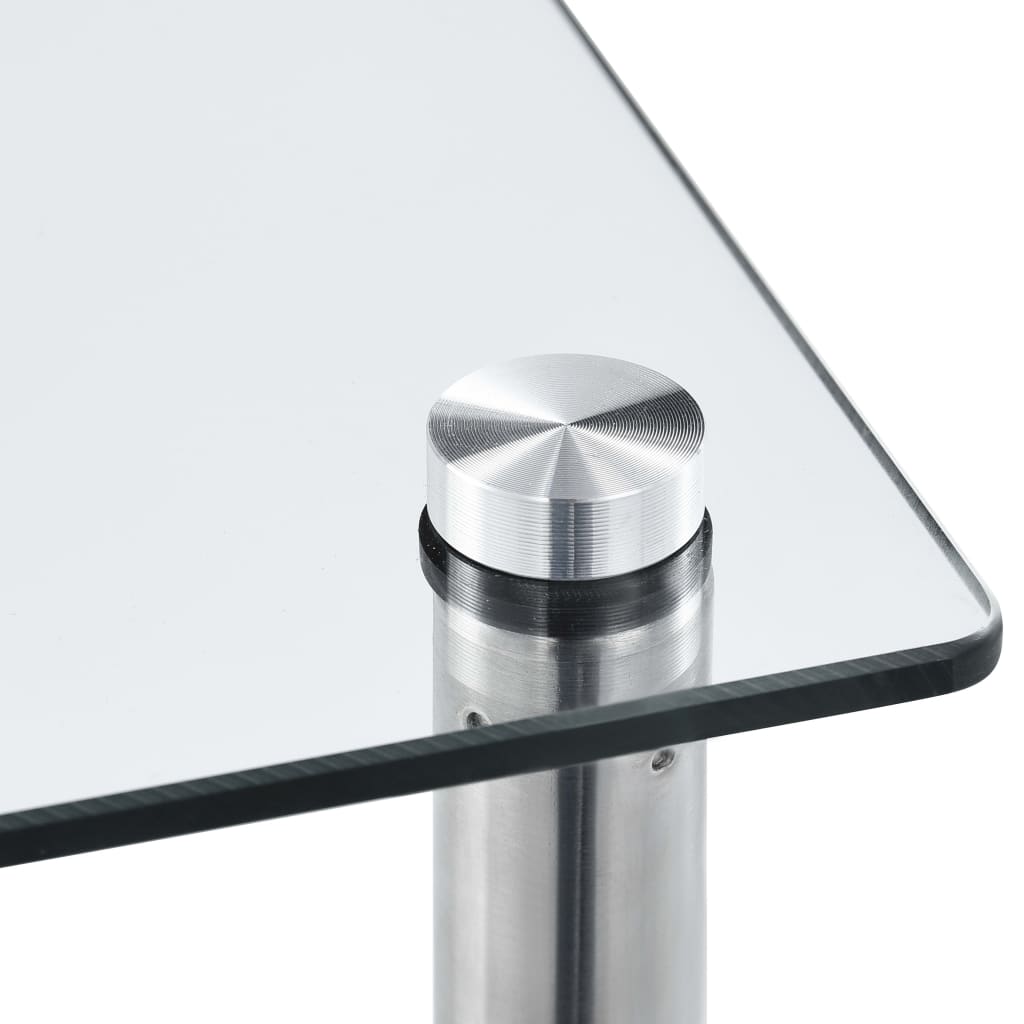 Shelf, 6-tier, transparent, 40x40x160cm, tempered glass