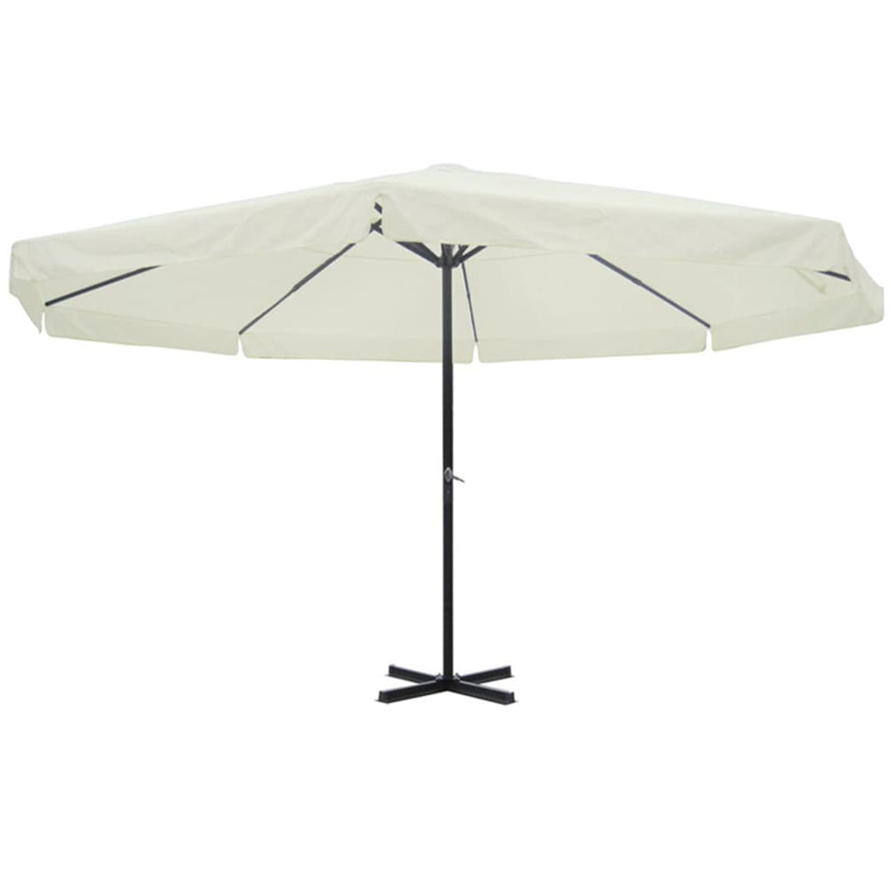 Skėtis nuo saulės, baltos spalvos, 500cm, aliuminis