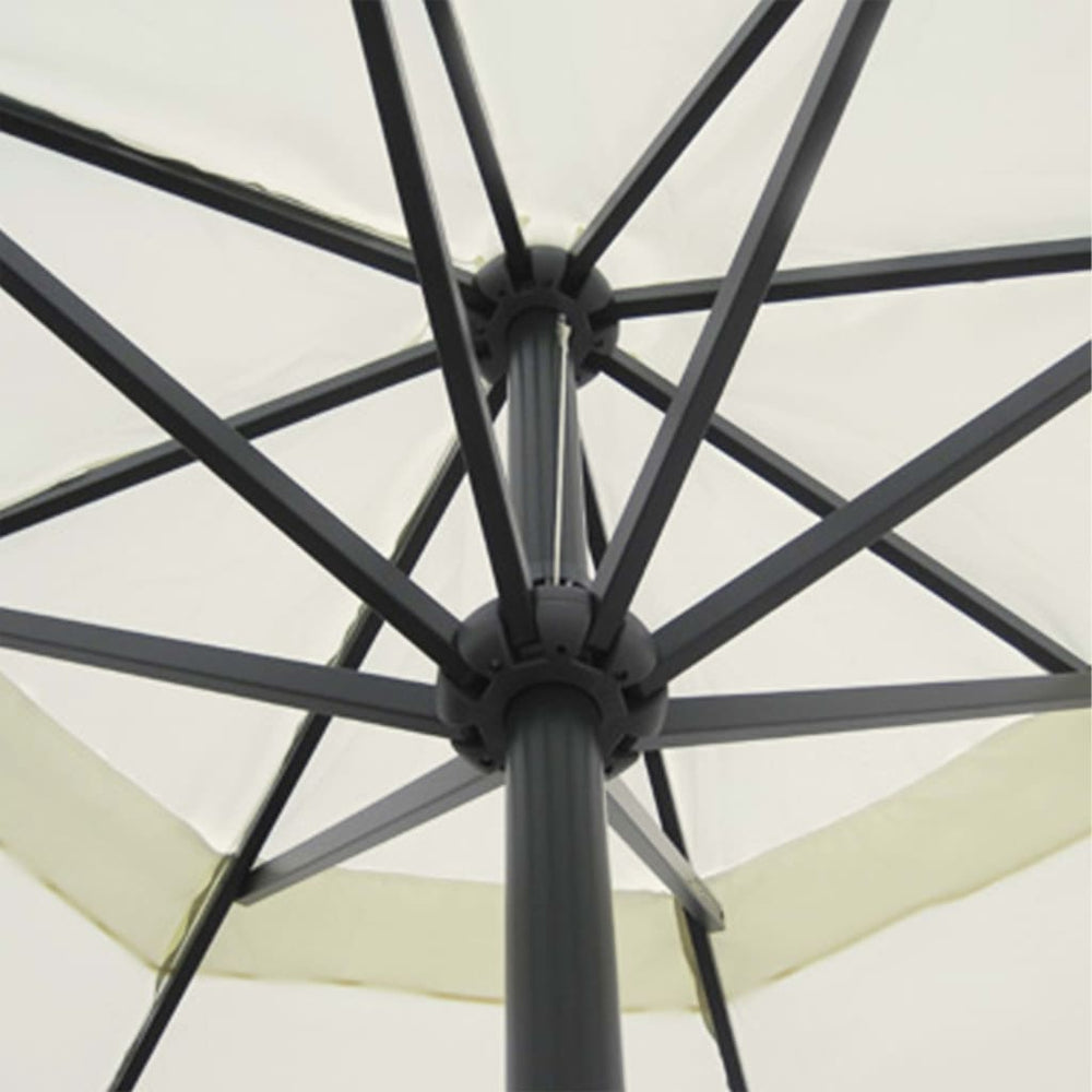 Parasol, white, 500cm, aluminium