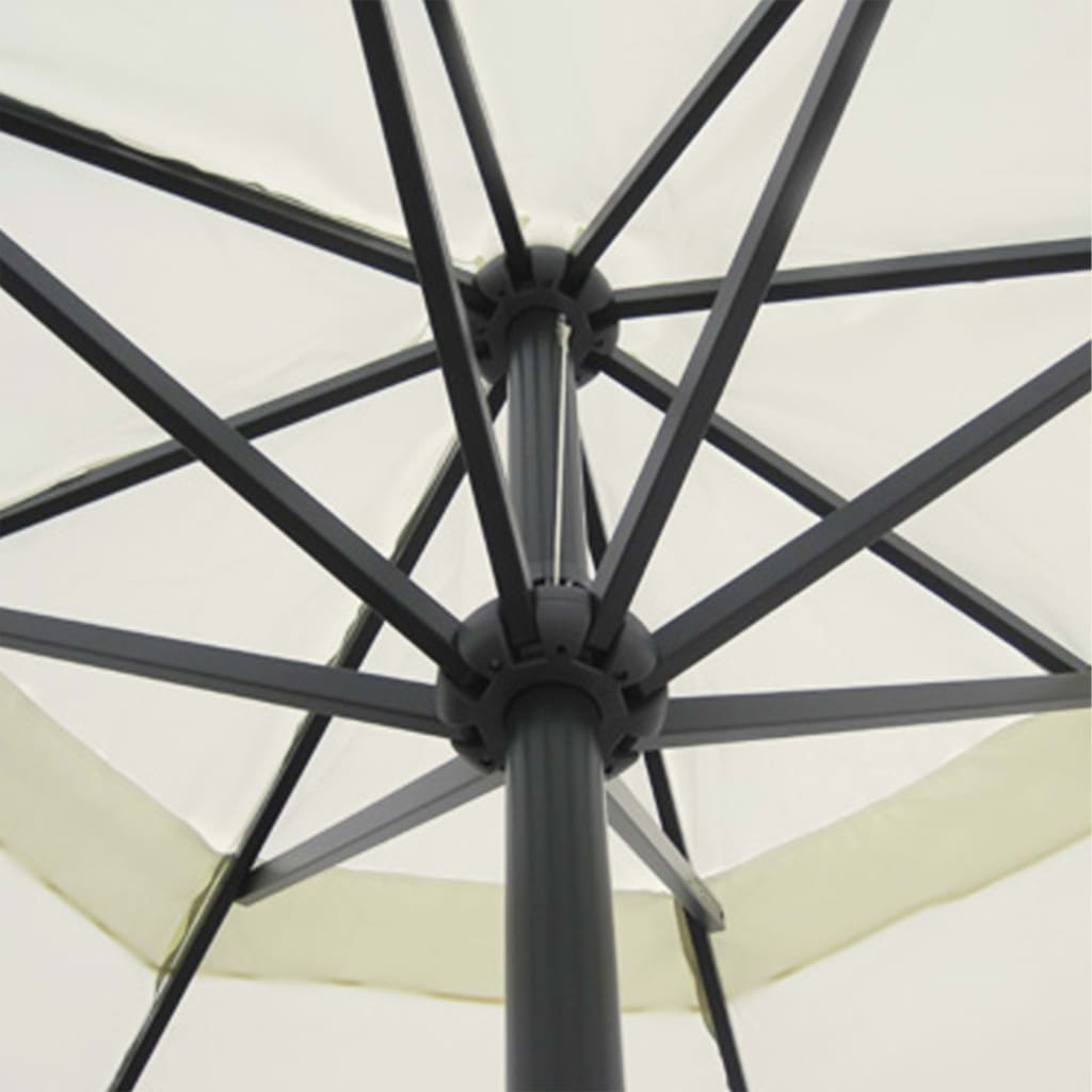 Parasol, white, 500cm, aluminium
