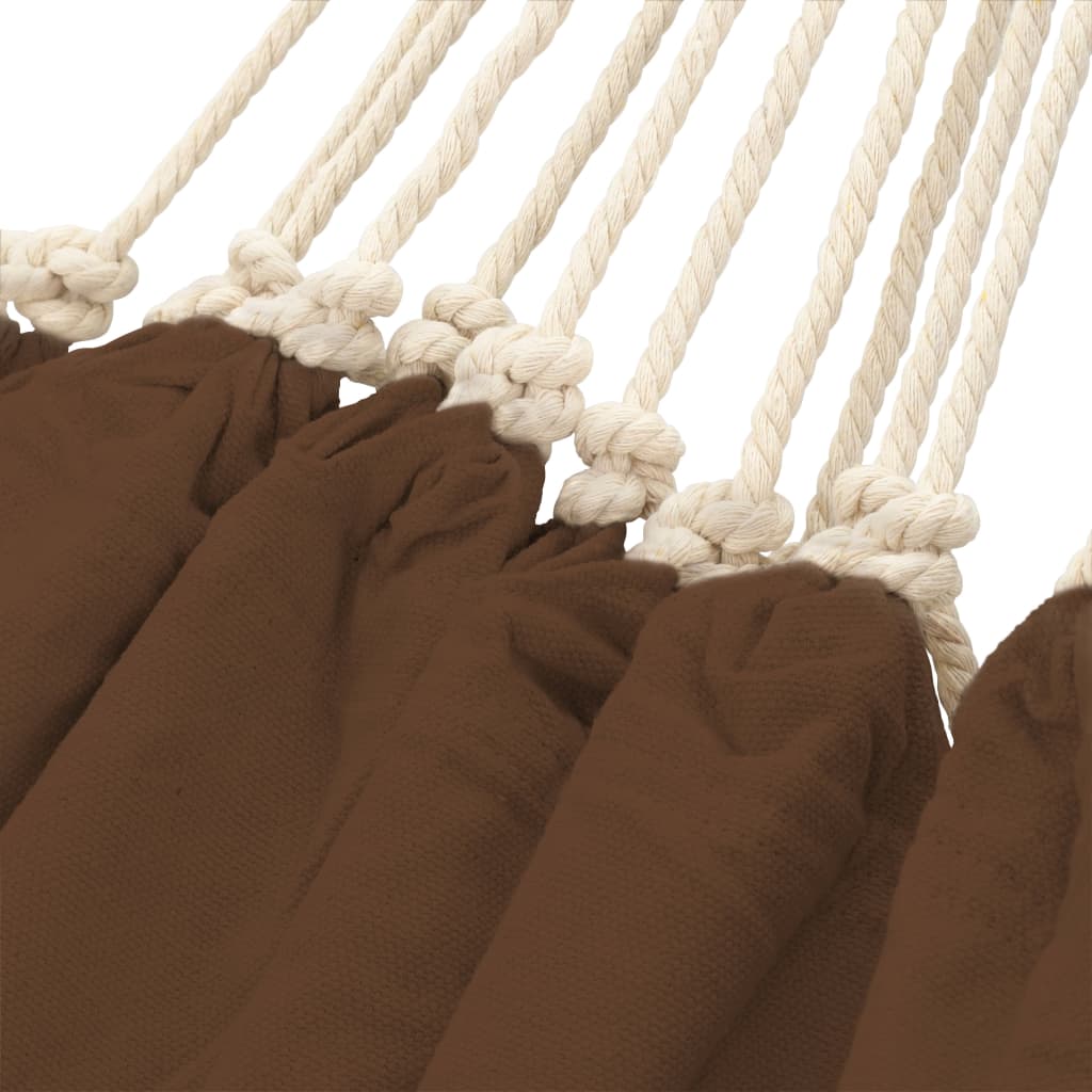 Foldable hammock, for 2 people, brown, 360x150cm