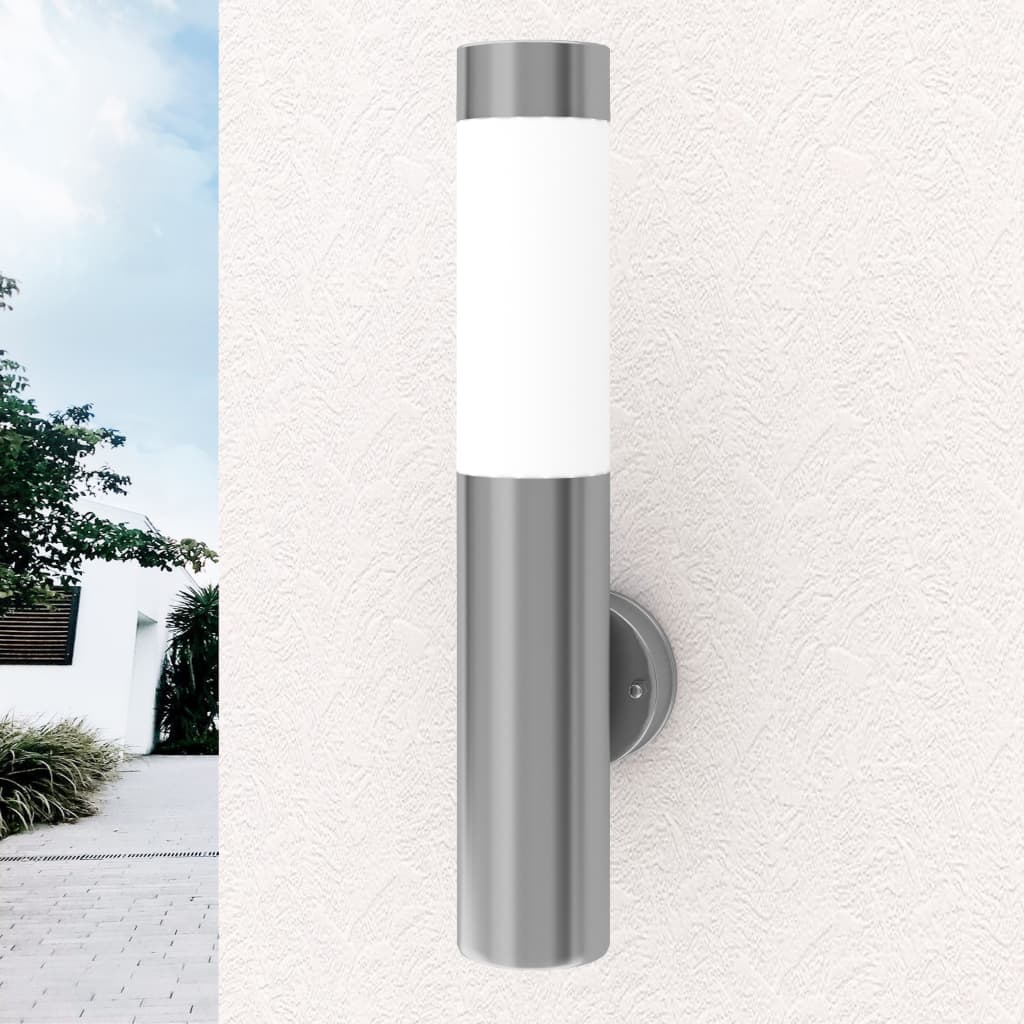 Wall light for indoor/outdoor use, RVS, waterproof