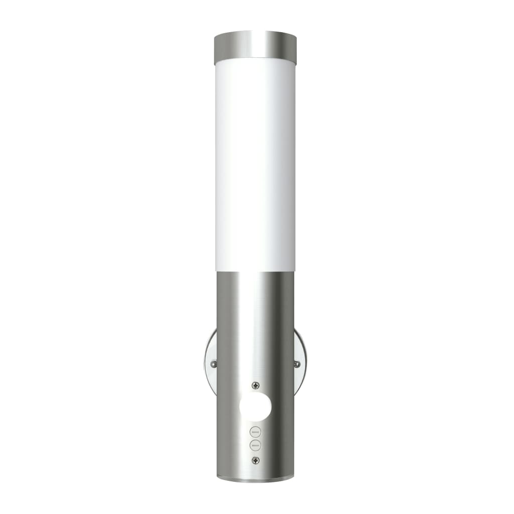 Wall outdoor light with motion detector stainless steel