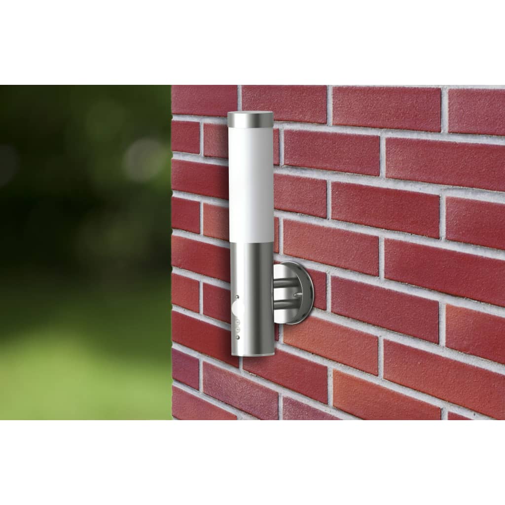 Wall outdoor light with motion detector stainless steel