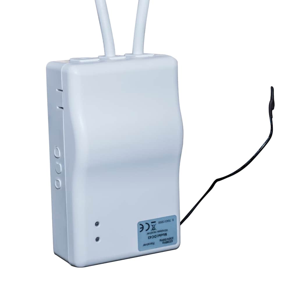 Elektrinė pavėsinė 6 x 3 m Mėlynos ir baltos dryžuotos
