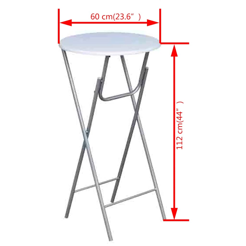 Bar tables, 4 pcs., with MDF top, white