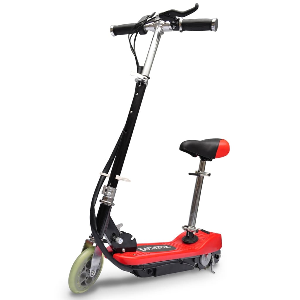 Electric scooter with seat, red, 120W