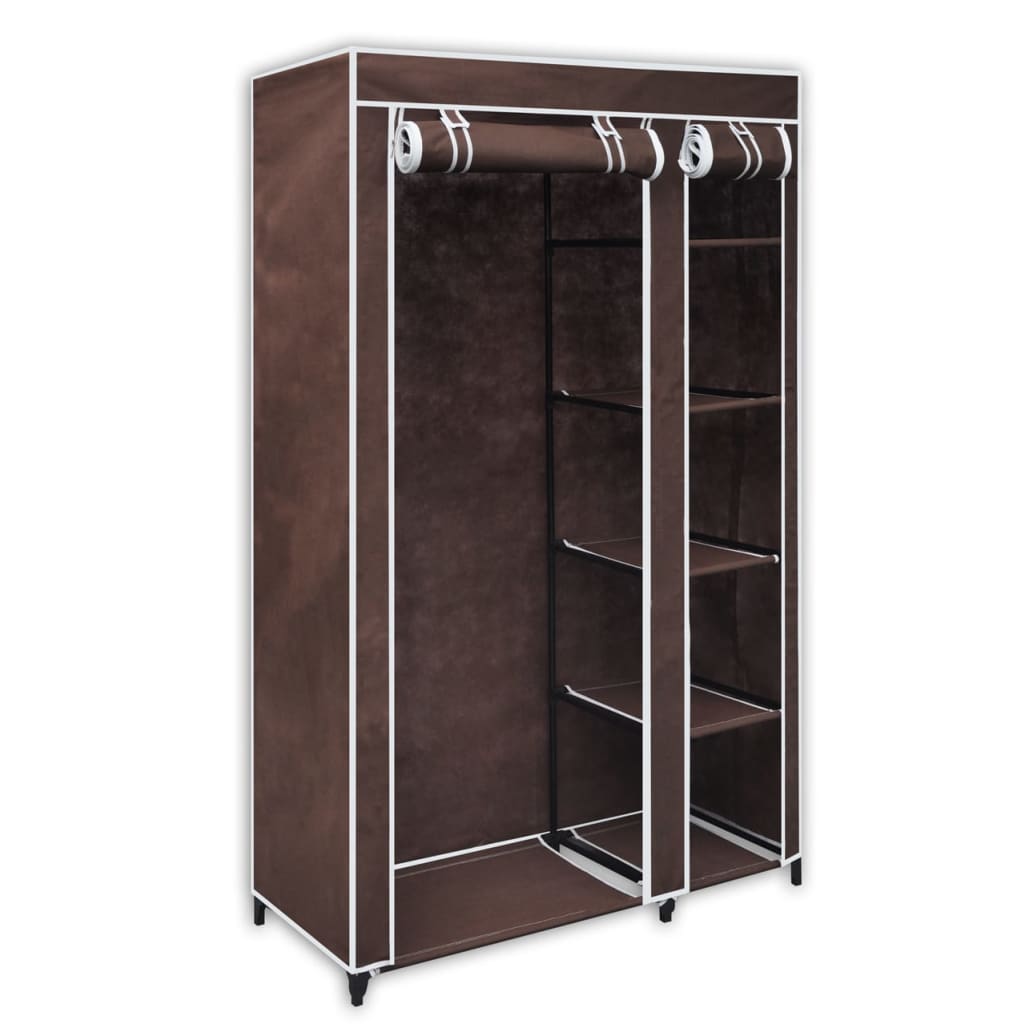 Fabric wardrobe, brown