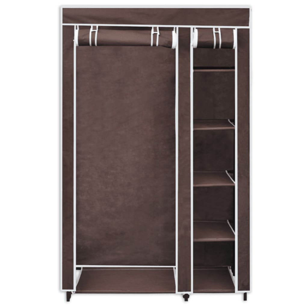 Fabric wardrobe, brown