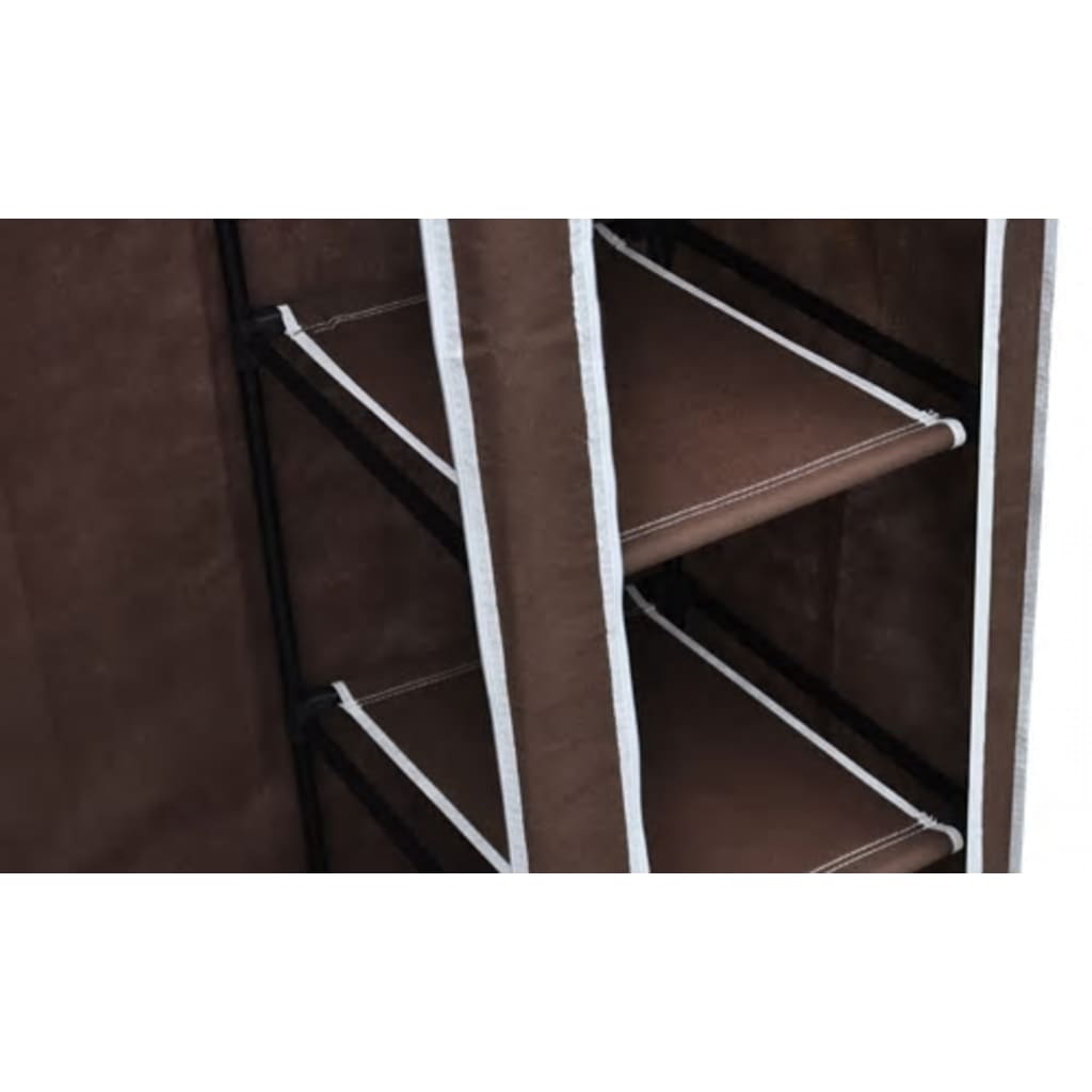 Fabric wardrobe, brown