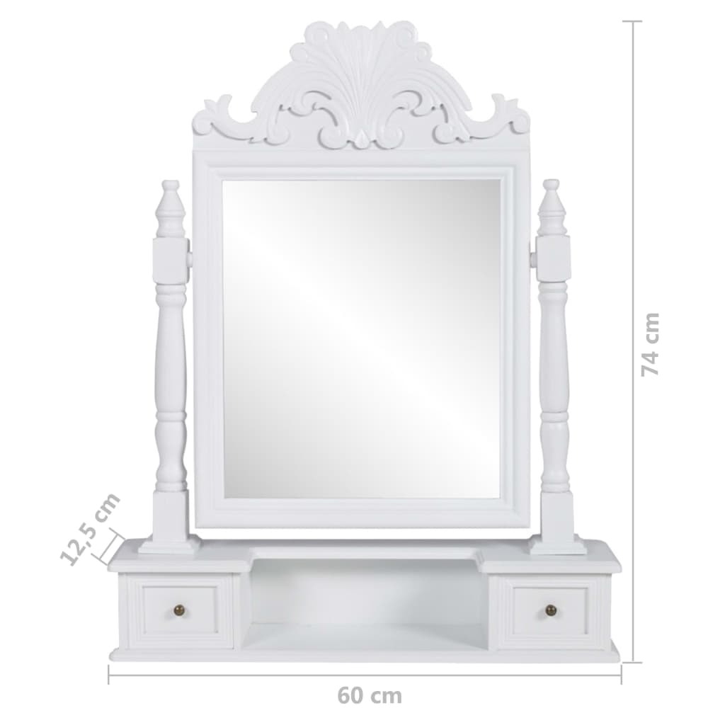 Dressing table with a revolving mirror, MDF
