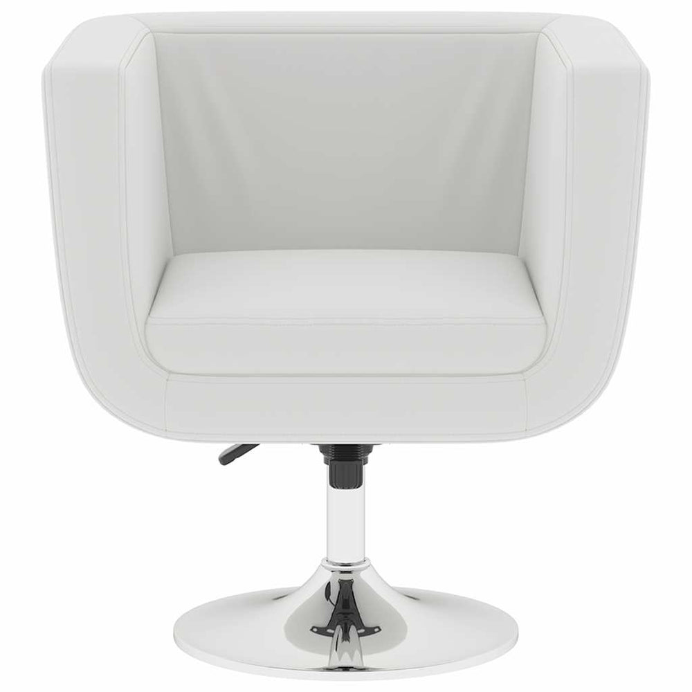Bar stool, white, faux leather