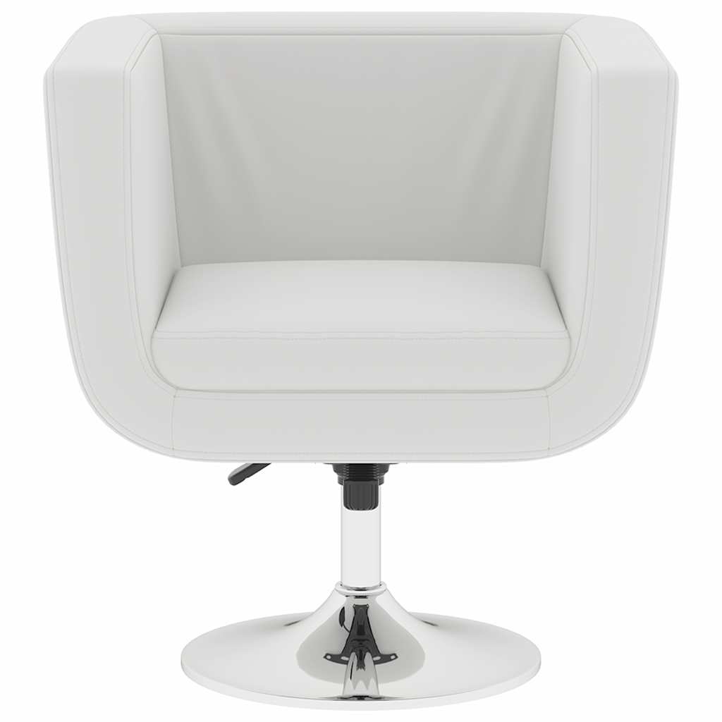 Bar stool, white, faux leather
