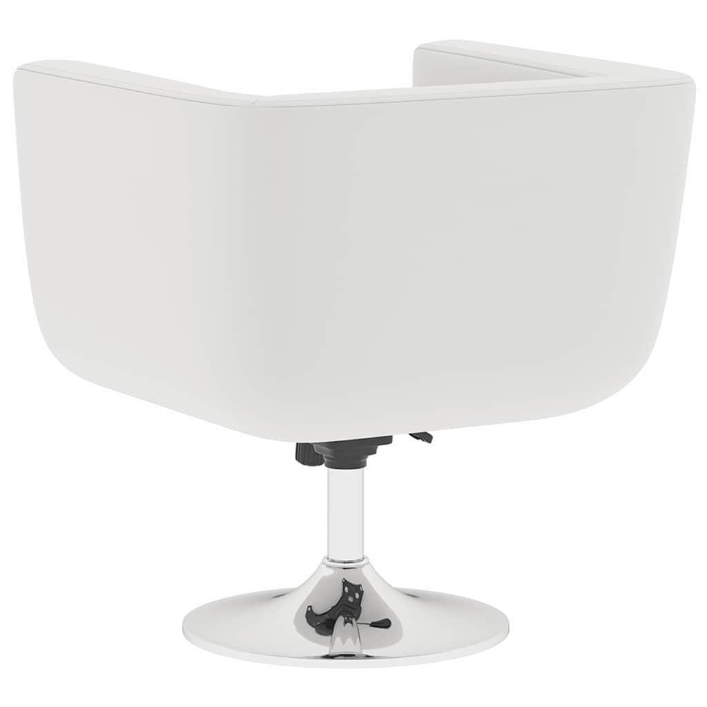 Bar stool, white, faux leather