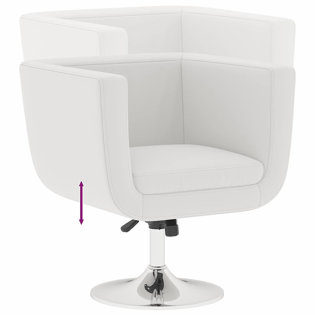 Bar stool, white, faux leather