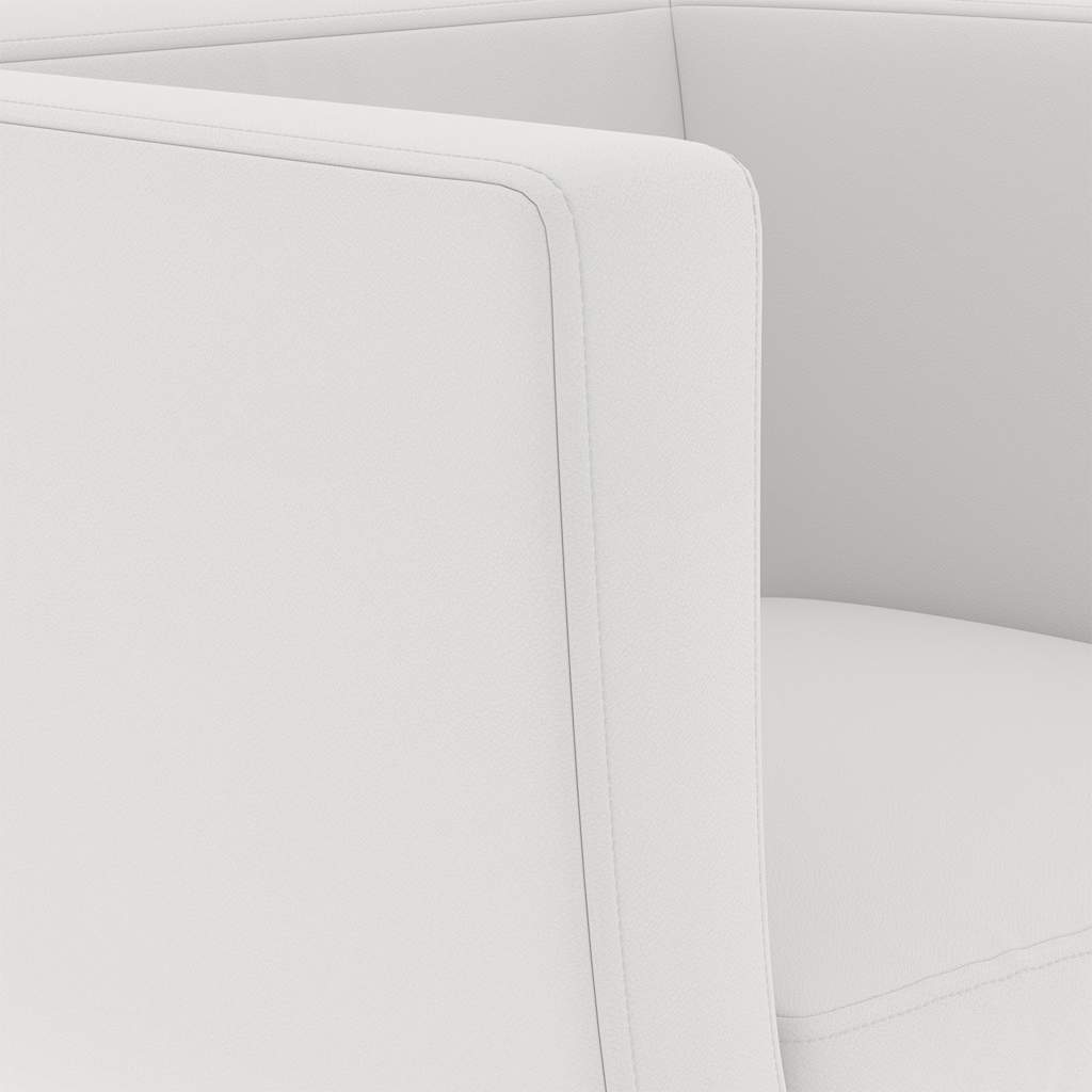 Bar stool, white, faux leather